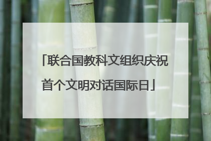 联合国教科文组织庆祝首个文明对话国际日