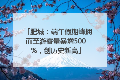肥城：端午假期蜂拥而至游客量暴增500%，创历史新高