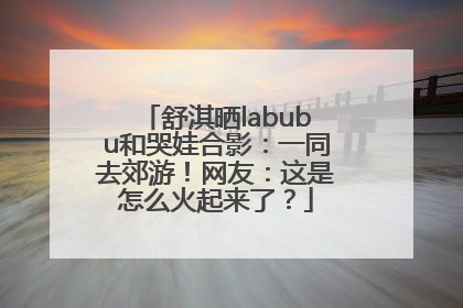舒淇晒labubu和哭娃合影：一同去郊游！网友：这是怎么火起来了？