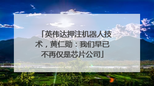 英伟达押注机器人技术，黄仁勋：我们早已不再仅是芯片公司