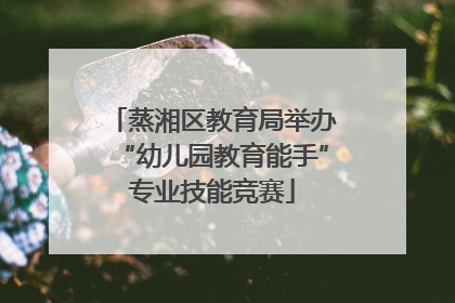 蒸湘区教育局举办“幼儿园教育能手”专业技能竞赛