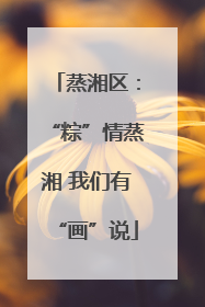 蒸湘区：“粽”情蒸湘 我们有“画”说
