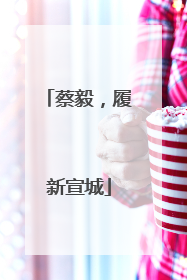 蔡毅，履新宣城
