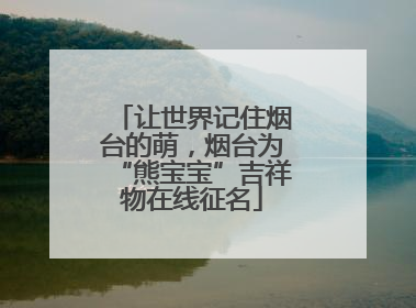 让世界记住烟台的萌，烟台为“熊宝宝”吉祥物在线征名