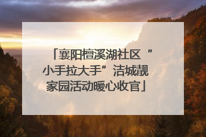 襄阳檀溪湖社区“小手拉大手”洁城靓家园活动暖心收官