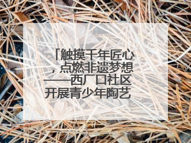 触摸千年匠心，点燃非遗梦想——西厂口社区开展青少年陶艺科技研学活动
