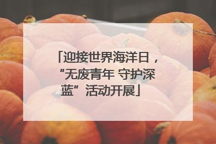 迎接世界海洋日，“无废青年 守护深蓝”活动开展