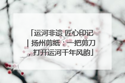 运河非遗 匠心印记｜扬州剪纸：一把剪刀，打开运河千年风韵