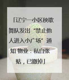 辽宁一小区秧歌舞队发出“禁止他人进入小广场”通知 物业：私自张贴，已撤掉