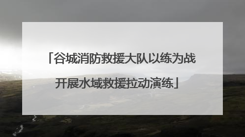 谷城消防救援大队以练为战 开展水域救援拉动演练
