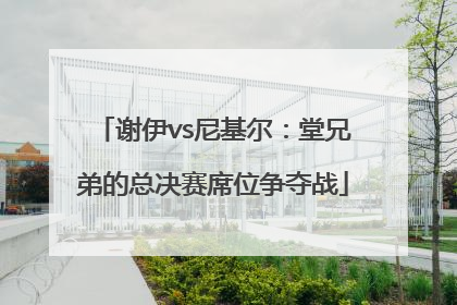 谢伊vs尼基尔：堂兄弟的总决赛席位争夺战