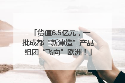 货值6.5亿元，一批成都“新津造”产品组团“飞向”欧洲！