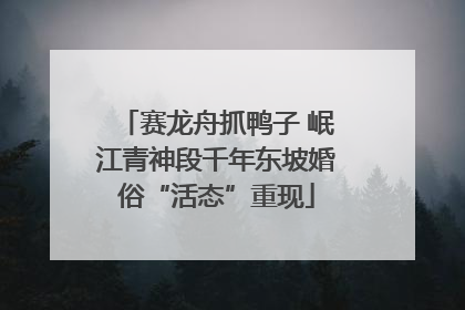 赛龙舟抓鸭子 岷江青神段千年东坡婚俗“活态”重现