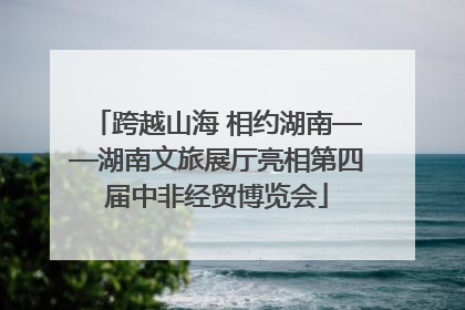 跨越山海 相约湖南——湖南文旅展厅亮相第四届中非经贸博览会