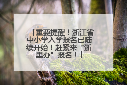 重要提醒！浙江省中小学入学报名已陆续开始！赶紧来“浙里办”报名！