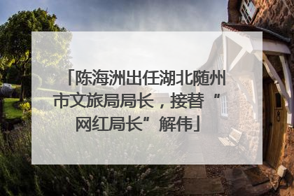 陈海洲出任湖北随州市文旅局局长，接替“网红局长”解伟