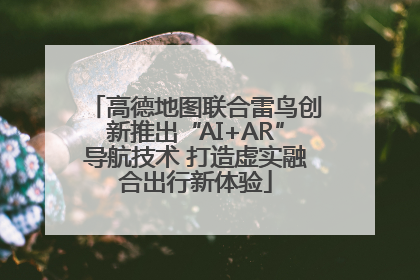 高德地图联合雷鸟创新推出“AI+AR”导航技术 打造虚实融合出行新体验