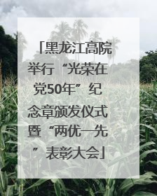 黑龙江高院举行“光荣在党50年”纪念章颁发仪式暨“两优一先”表彰大会