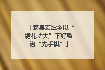 黟县宏潭乡以“绣花功夫”下好整治“先手棋”