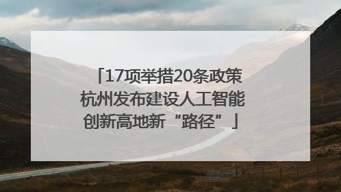 17项举措20条政策 杭州发布建设人工智能创新高地新“路径”