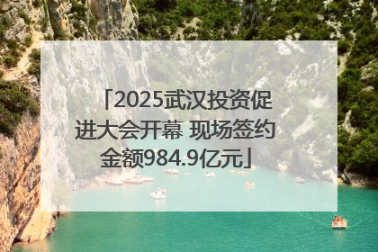 2025武汉投资促进大会开幕 现场签约金额984.9亿元