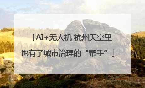 AI+无人机 杭州天空里也有了城市治理的“帮手”