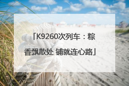 K9260次列车：粽香飘散处 铺就连心路